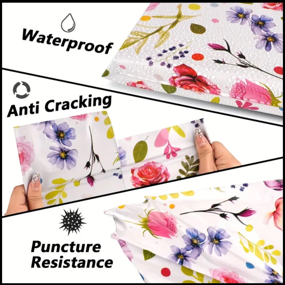 20 Floral Poly Mailers 10x13” - Picture 4 of 6